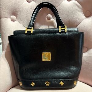 MCM - Authentic-black Stefano leather bucket bag